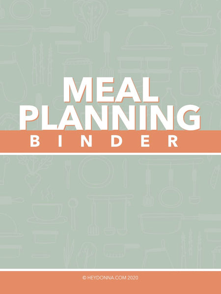 Meal Planning Binder Printables